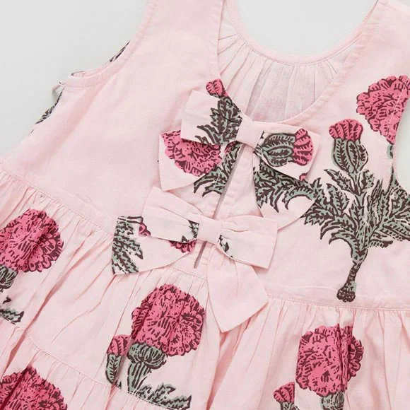 Pink Chicken Girls Eloise Dress - Blush Marigold - Picture 2 of 2